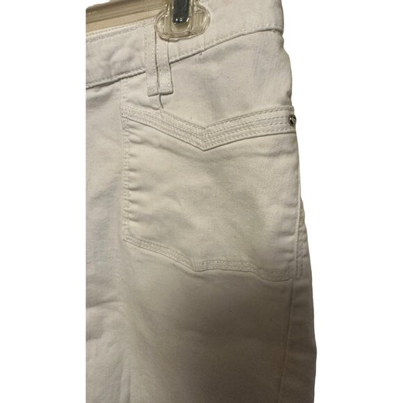 Lee Slender Secret Lower On The Waist Women's Size 14 Medium White Shorts - Picture 9 of 9